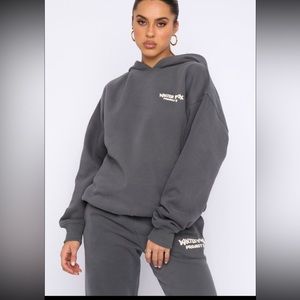 White fox hoodie set!